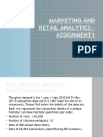 Marketing and Retail Analytics - Assignment1