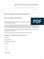 QUIZ 2017 Insights Current Affairs Quiz 22 November 2019