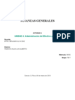 Finanzas Generales: UNIDAD 4: Administración Del Efectivo y Cuentas