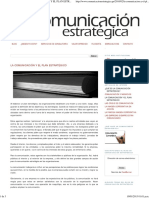 Comunicación Estratégica - LA COMUNICACIÓN Y EL PLAN ESTRATÉGICO PDF