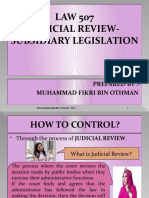 LAW507-2 JUDICIAL REVIEW - Subsidiary Legislation