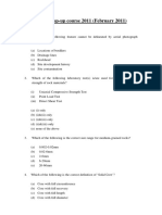 Questions - Top-Up Course 2011 (February 2011) : I. Multiple Choice