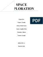 Space Exploration: Clamor, Leonila Ochoa, Mariel Anne Sotaso, Angelica Mae Tolentino, Allister Ventura, Joseph