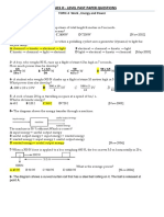 Level Past Paper Questions - Physics O: TOPIC-4 Work, Energy and Power PAPER-1 Multiple Choice