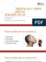 Características y Tipos de Las Dietas Terapéuticas (Nutricion y Dietetica)