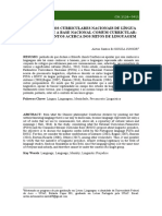 4 Os Parâmetros Curriculares Nacionais de Língua Portuguesa e A Base Nacional Comum Curricular