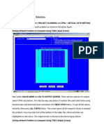 CPM Problems With Solution: Solving Network Problem On Computer Using TORA (Input Screen)