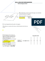 Level Past Paper Questions - Physics O: TOPIC-20 Magnetic Effect PAPER-1 Multiple Choice