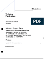 GE Advantx, Sentry Collimator - User Manual