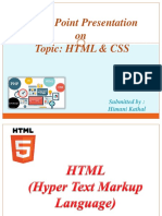 HTML and Css