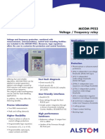 Micom P922 Voltage / Frequency Relay: Applications