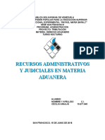 Trabajo de Derecho Aduanero Sobre Recursos Administrativos y Judiciales