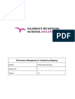 Performance Management & Competency Mapping: Performance Planning Session No. I 1.0