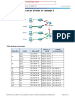 Packet Tracer: Situación de División en Subredes 1