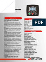 DKG-109 Automatic Mains Failure Unit: Description Measurements