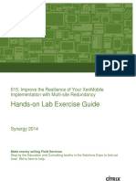 Hands-On Lab Exercise Guide: 615: Improve The Resilience of Your Xenmobile Implementation With Multi-Site Redundancy