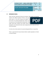 Raw Water & Waste Water: Utilities Unit - Area Specific