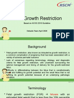 Fetal Growth Restriction - ACOG 2019