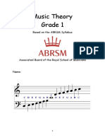 Music Theory Grade 1: Based On The ABRSM Syllabus