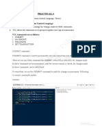 Practical-1: AIM: Practical On Transaction Control Language. Theory