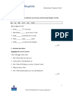 New Total English Elementary ProgressTest 02