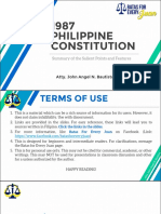 1987 Constitution (Salient Points and Features)