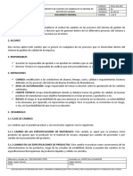 PCGC-NG-015 - Procedimiento de Control de Cambios en El Sistema de Gestión de Calidad