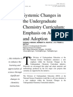 Systemic Changes in The Undergraduate Chemistry Curriculum: Emphasis On Adaption and Adoption