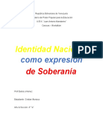 Informe de La Identidad Nacional