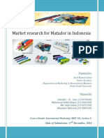 Market Research For Matador in Indonesia: Date of Submission: 17 December, 2014