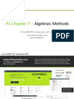 P1 Chapter 7::: Algebraic Methods