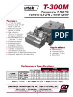 Pressures To 15,000 PSI Flows To 18.4 GPM Power 100 HP: Features