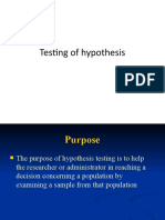 15 Testing of Hypothesis