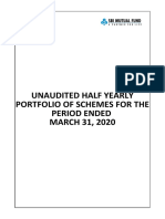 All Schemes Half Yearly Portfolio - As On 31 March 2020