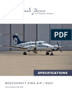 Specifications: Beechcraft King Air - B200