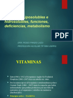 Vitaminas Liposolubles e Hidrosolubles, Funciones, Deficiencias. ROSIO PANDO LAZO