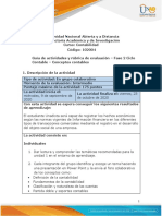 Guía de Actividades y Rubrica de Evaluación - Unidad 1 - Fase 2 - Ciclo Contable - Conceptos Contables