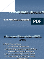 Persamaan Diferensial I Persamaan Diferensial Biasa