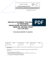 Method Statement For Bored Pile at Proposed Pedestrian/Motorcycle Bridge Near Kg. Baharu Pinji (CH 219.500)