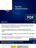 Tigo Pesa Corporate Solution: Dar Es Salaam 16 JULY 2020