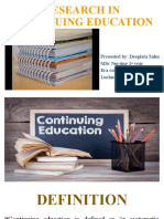 Research in Continuing Education