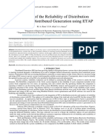 Reliability of Distribution System With Distributed Generation Using ETAP PDF