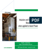 Induction and Synchronous Motors When Applied To Island Power