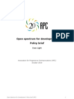 Open Spectrum Policy Brief