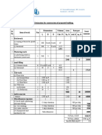 Detailed Estimation For Construction of Proposed Building: 27, Navarathinanagar, BPL Complex Karaikudi - 630 001