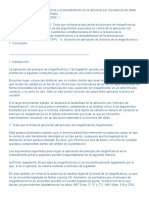 El Principio de Insignificancia y La Desestimación de La Denuncia Por Inexistencia de Delito. LA LEY 2009