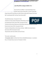 Swab Pooling For Large-Scale RT-QPCR Screening of Sars-Cov-2