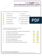 Listening Skills Practice: Using Colours To Do Homework - Exercises