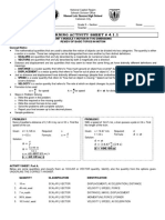 Science 9 LAS 4.1.1 REVIEW OF BASIC TOPICS IN MOTION PDF