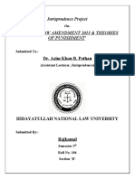 Sem 5 - Juris Project - Criminal Law Amendment & Theories of Punishment